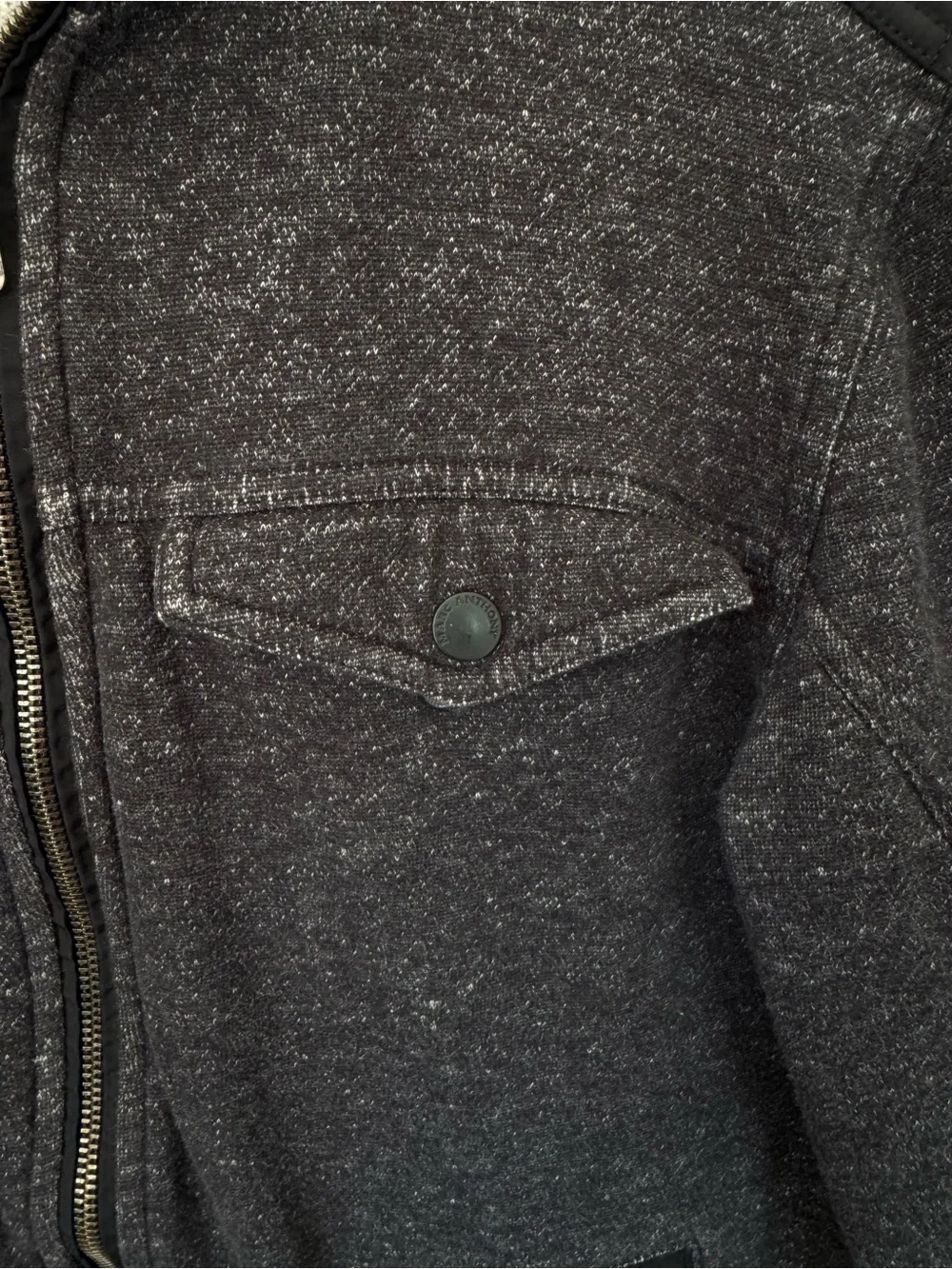 Marc Anthony Men's Charcoal and Black Zip-Up Sweater Jacket